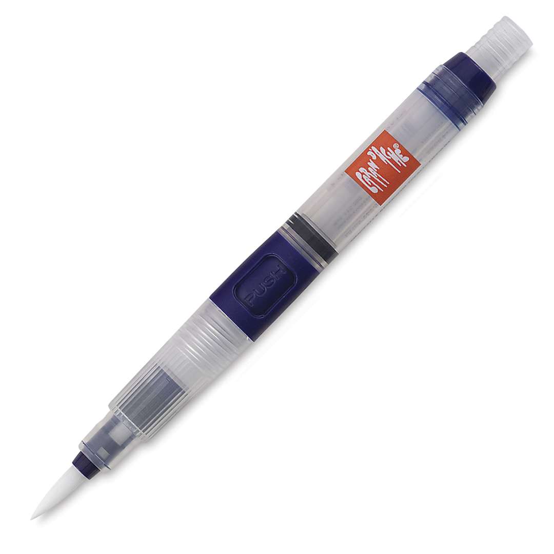 Open in modal - Caran d'Ache Museum Aquarelle Waterbrush - Uncapped Blue Waterbrush with Medium Tip