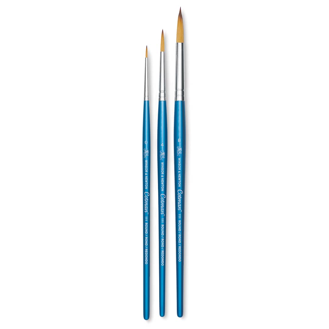 Open in modal - Winsor & Newton Cotman Watercolor Brush Set - Set 2, Set of 3, Short Handle