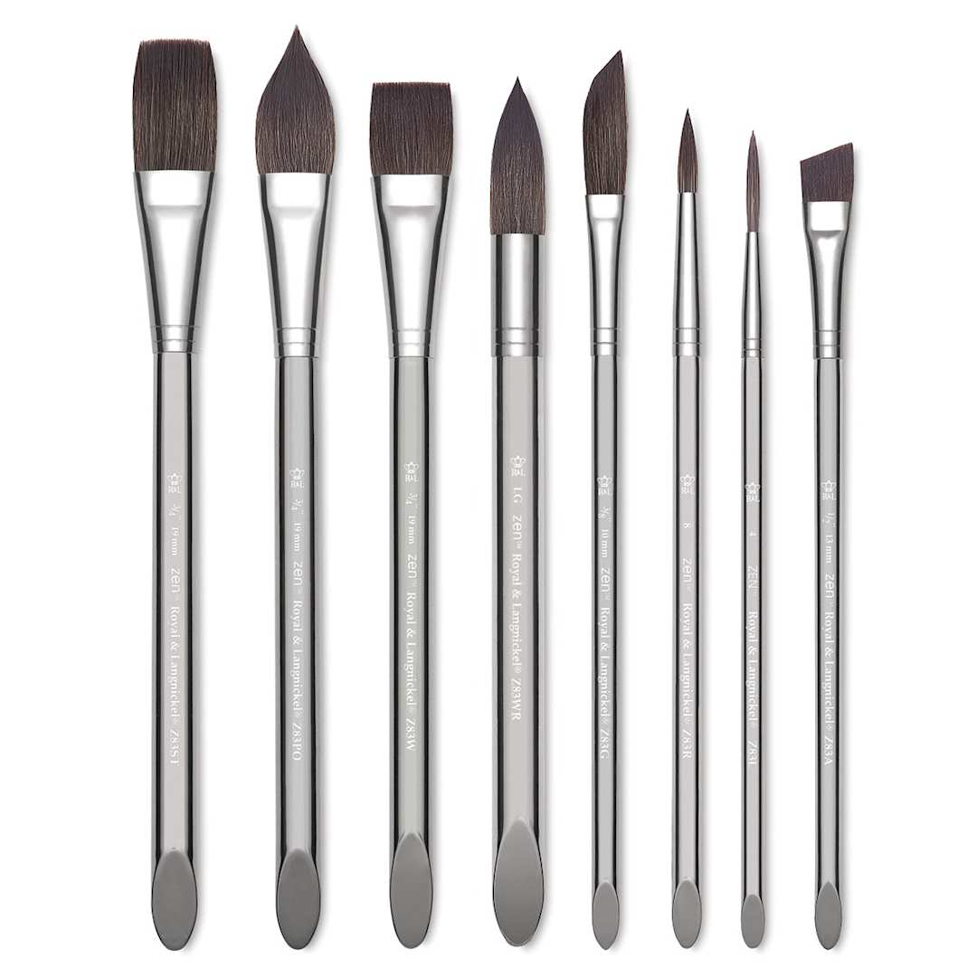 Open in modal - Royal & Langnickel Zen Synthetic Watercolor Brushes