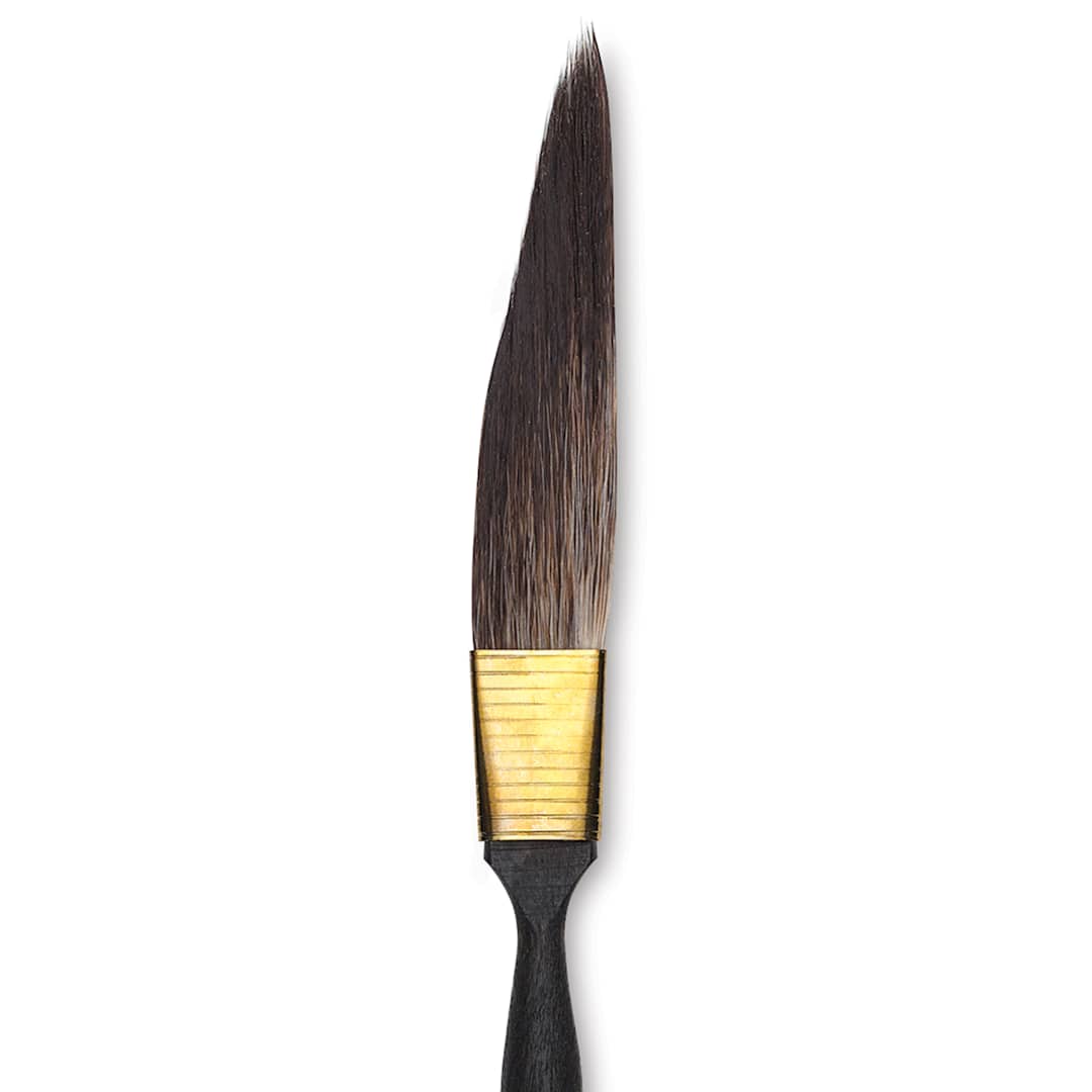 Open in modal - Da Vinci Casaneo Synthetic Squirrel Watercolor Brush - Sword Striper, Size 2, Short Handle, Synthetic, close up
