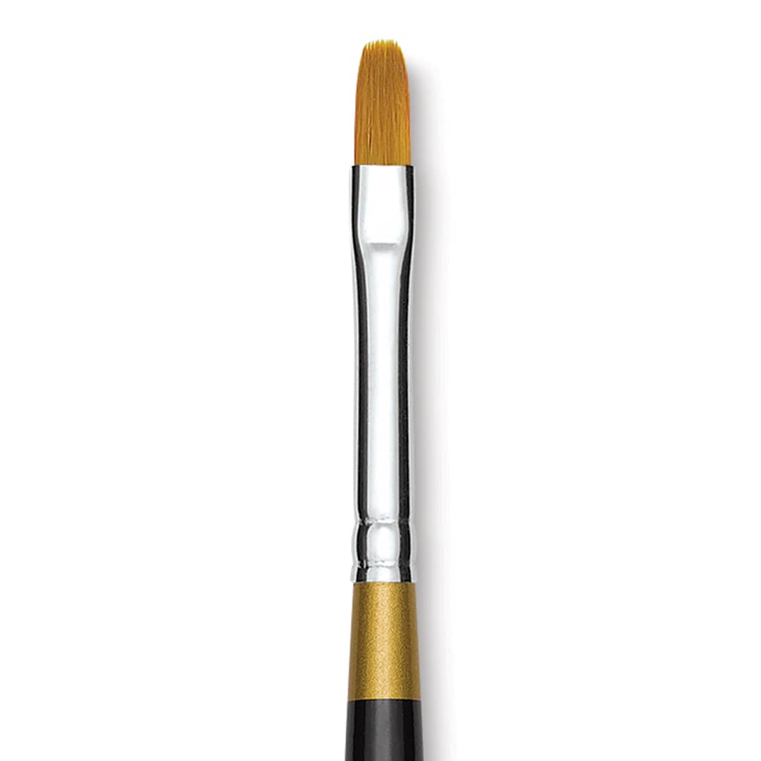 Open in modal - Kingart Original Gold Brush - Filbert, Size 4, Short Handle (close-up)