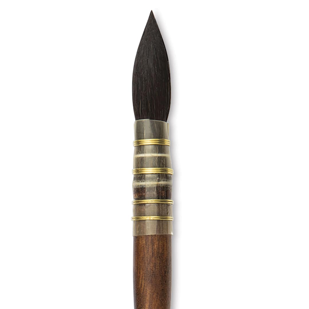 Open in modal - Isabey Vintage Siberian Blue Squirrel Brush - Quill Mop, Size 6