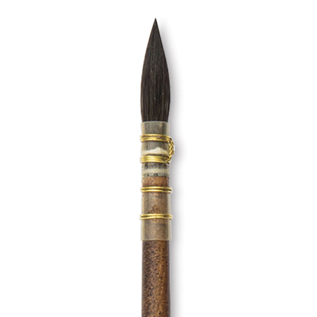 Open in modal - Isabey Vintage Siberian Blue Squirrel Brush - Quill Mop, Size 4/0