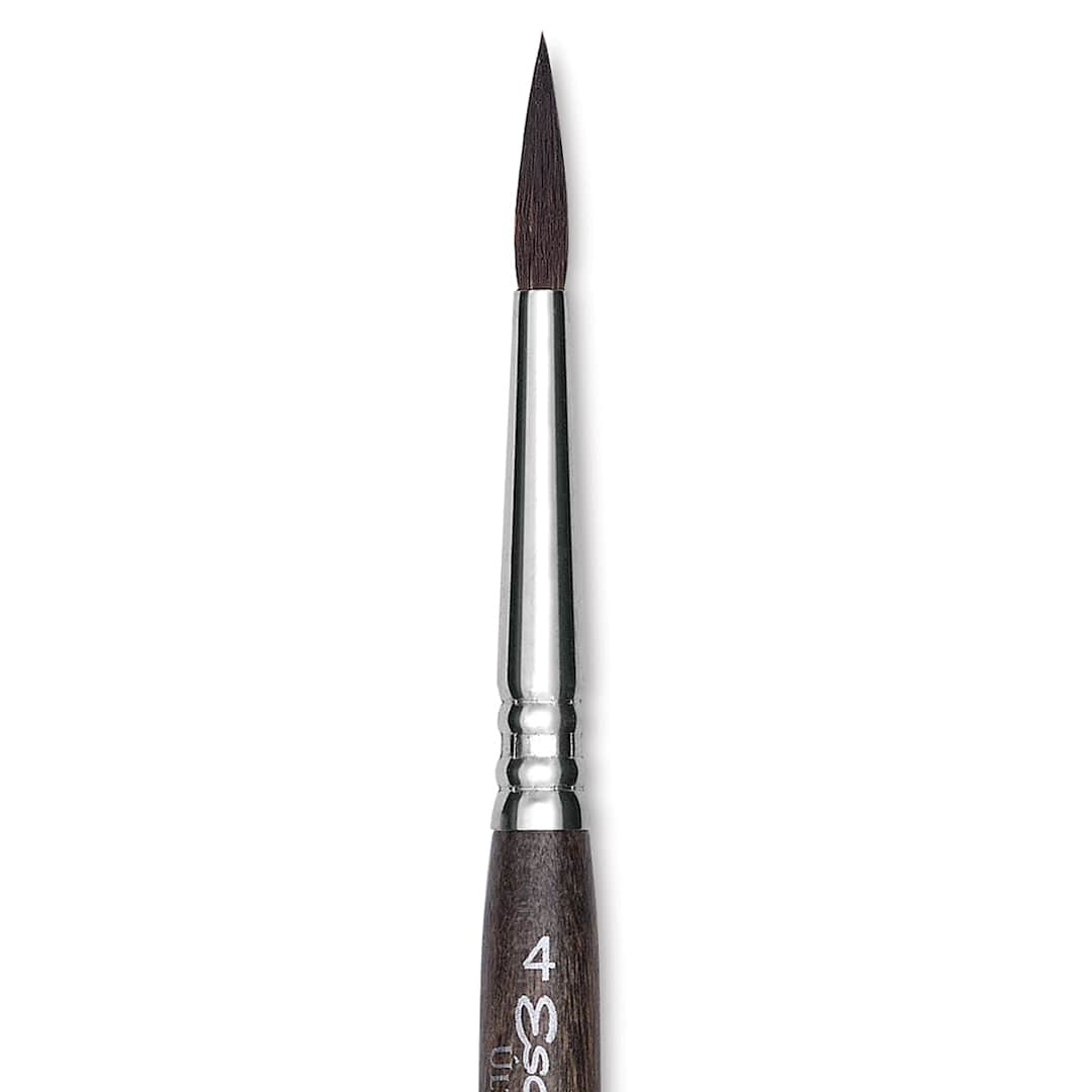 Open in modal - Escoda Último Synthetic Squirrel Brush - Travel Round, Size 4 (close-up)
