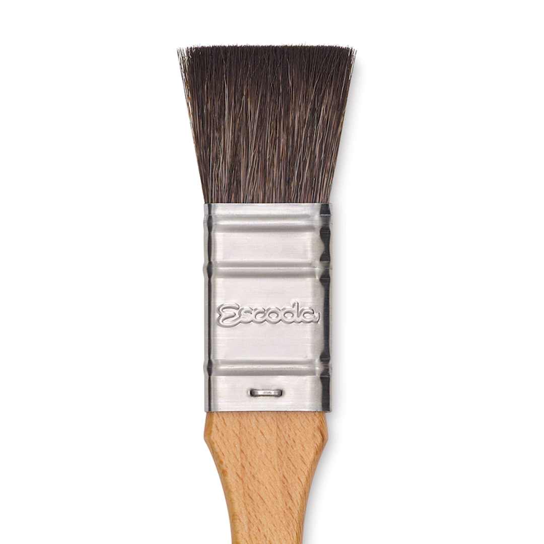 Open in modal - Escoda Último Synthetic Squirrel Brush -  Mottler, Size 9 (close-up)
