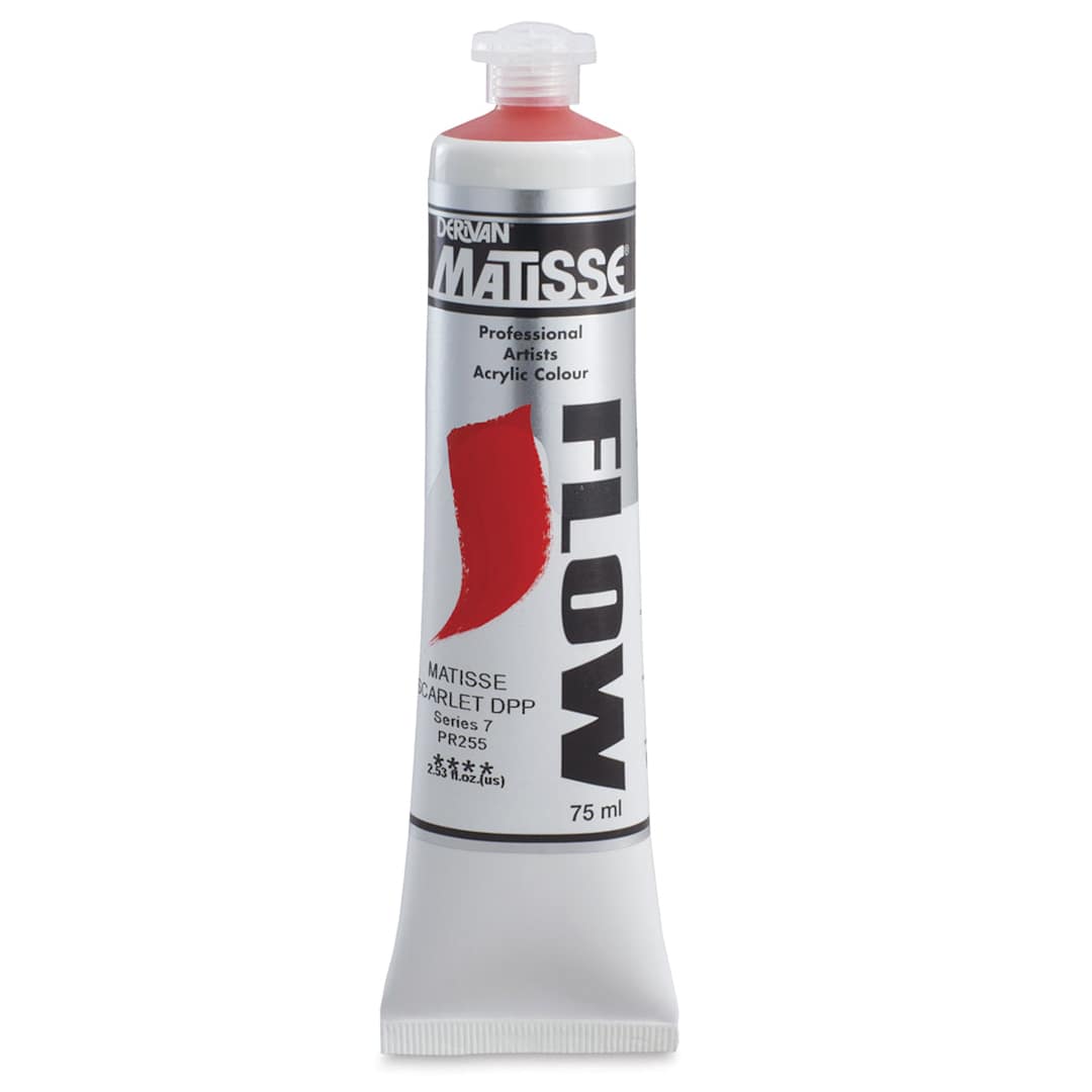 Open in modal - Matisse Flow Acrylic Paint - 75 ml Tube of Matisse Scarlet
