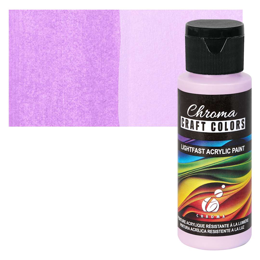 Open in modal - Chroma Craft Colors Acrylic Paint - Gumdrop, swatch and bottle
