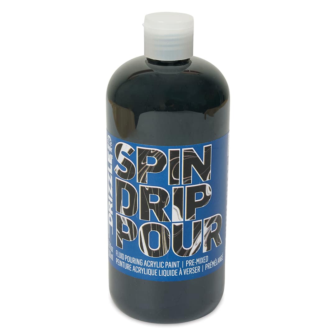 Open in modal - FolkArt Drizzle Acrylic Pouring Paint - Pitch Black, 17.6 oz
