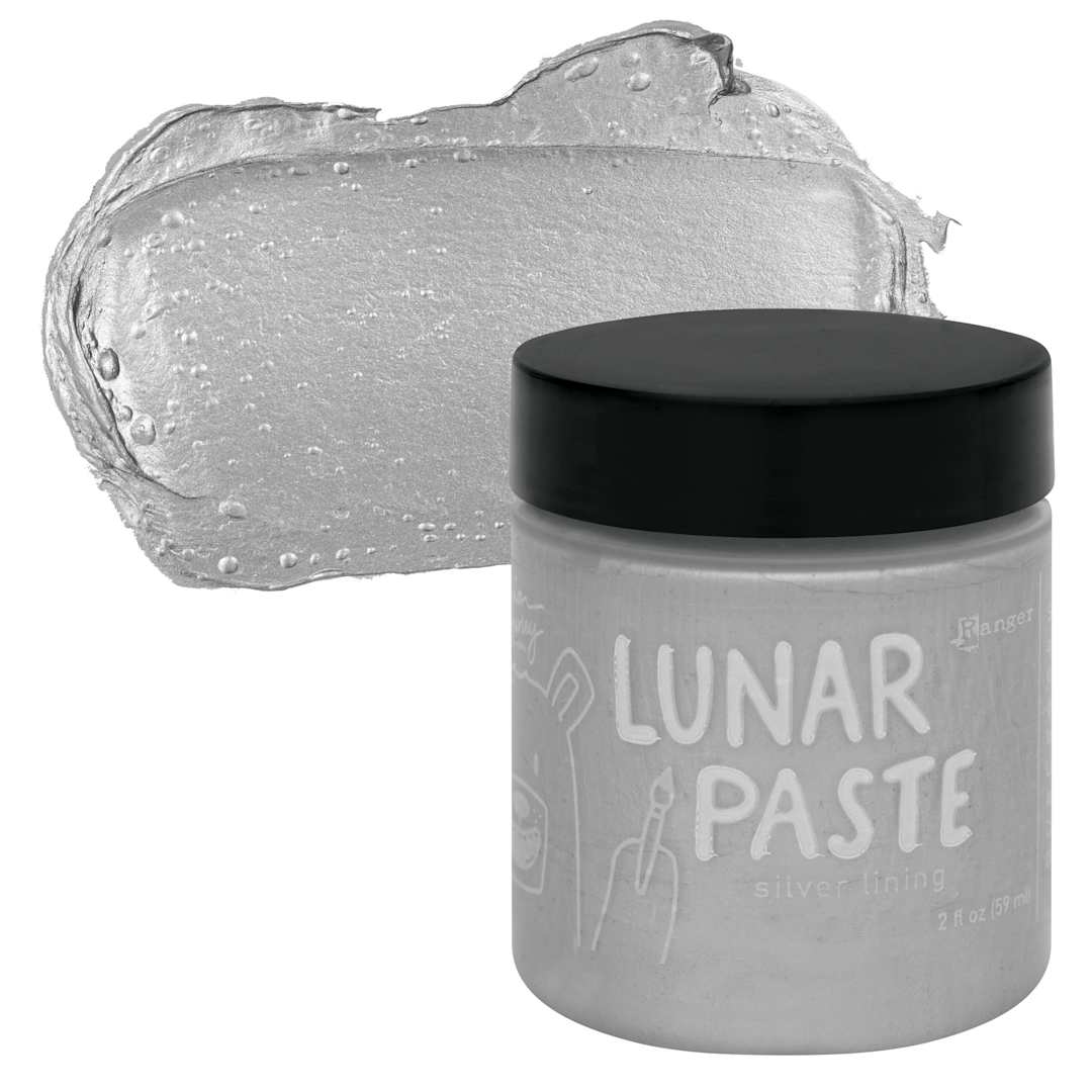 Open in modal - Simon Hurley Create Lunar Acrylic Paste - Silver Lining, 2 oz jar and swatch