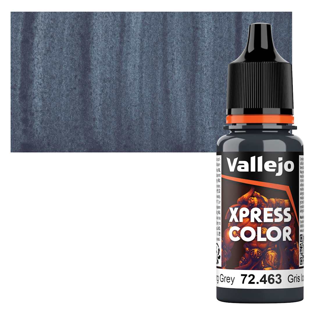 Open in modal - Vallejo Xpress Color Acrylic Paint - Iceberg Grey, 18 ml bottle and swatch