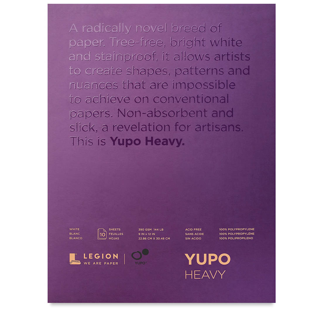 Open in modal - Heavyweight Synthetic Paper 10 Sheet Pad 9" x 12" Front Cover of Pad
