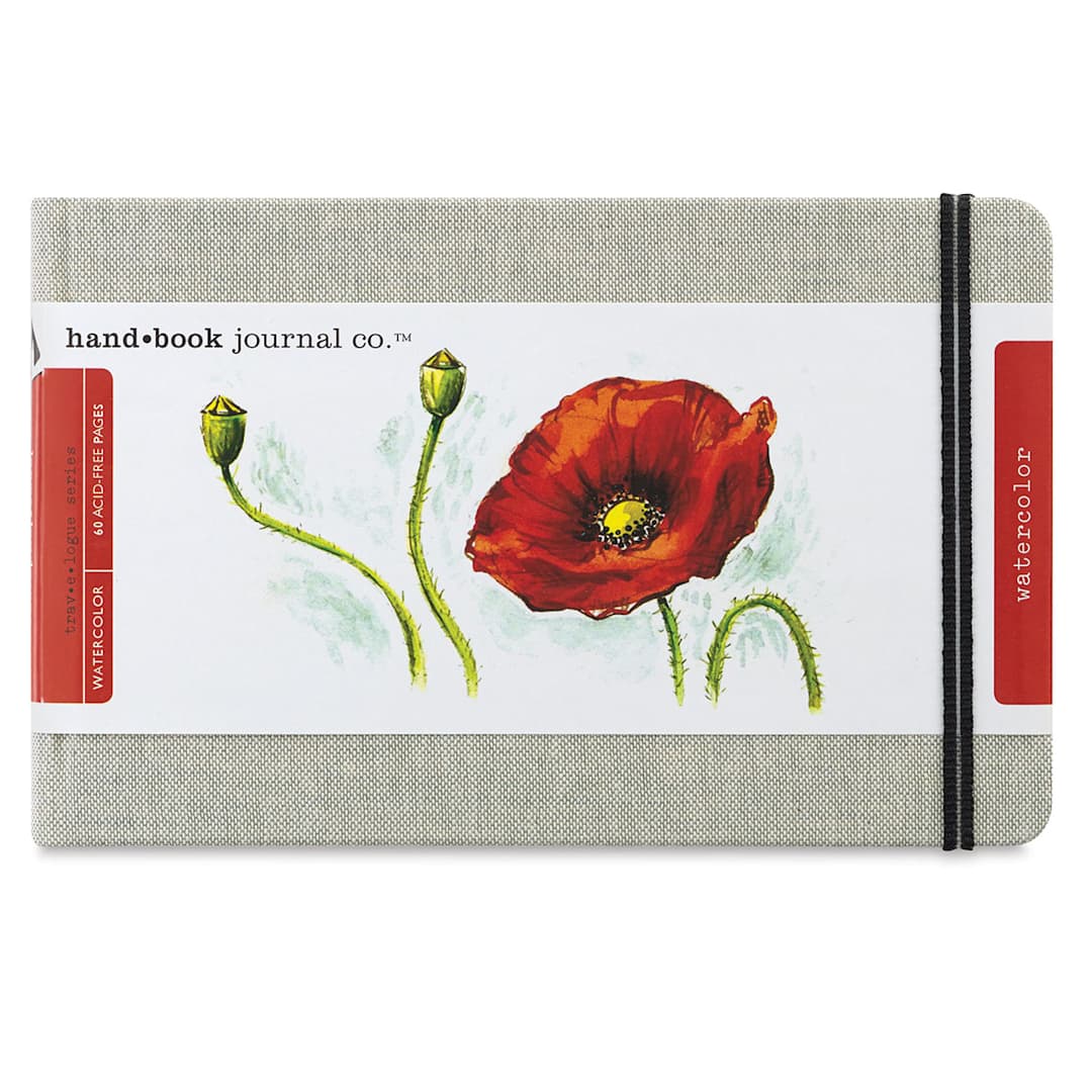 Open in modal - Handbook Journal Co. Watercolor Journals - Front cover of Landscape Journal with label