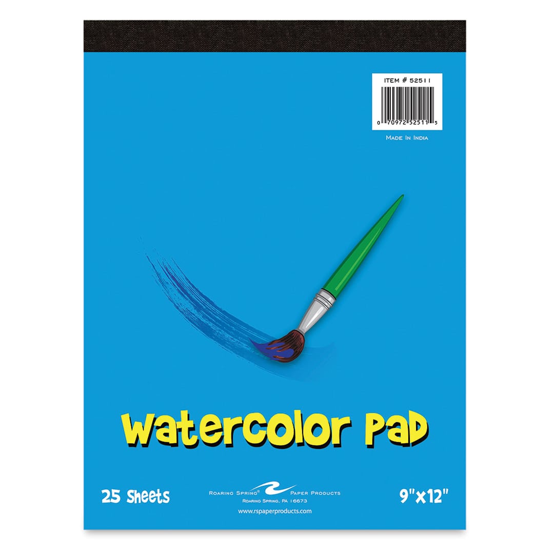 Open in modal - Roaring Spring Watercolor Pad - Front view of Tapebound pad