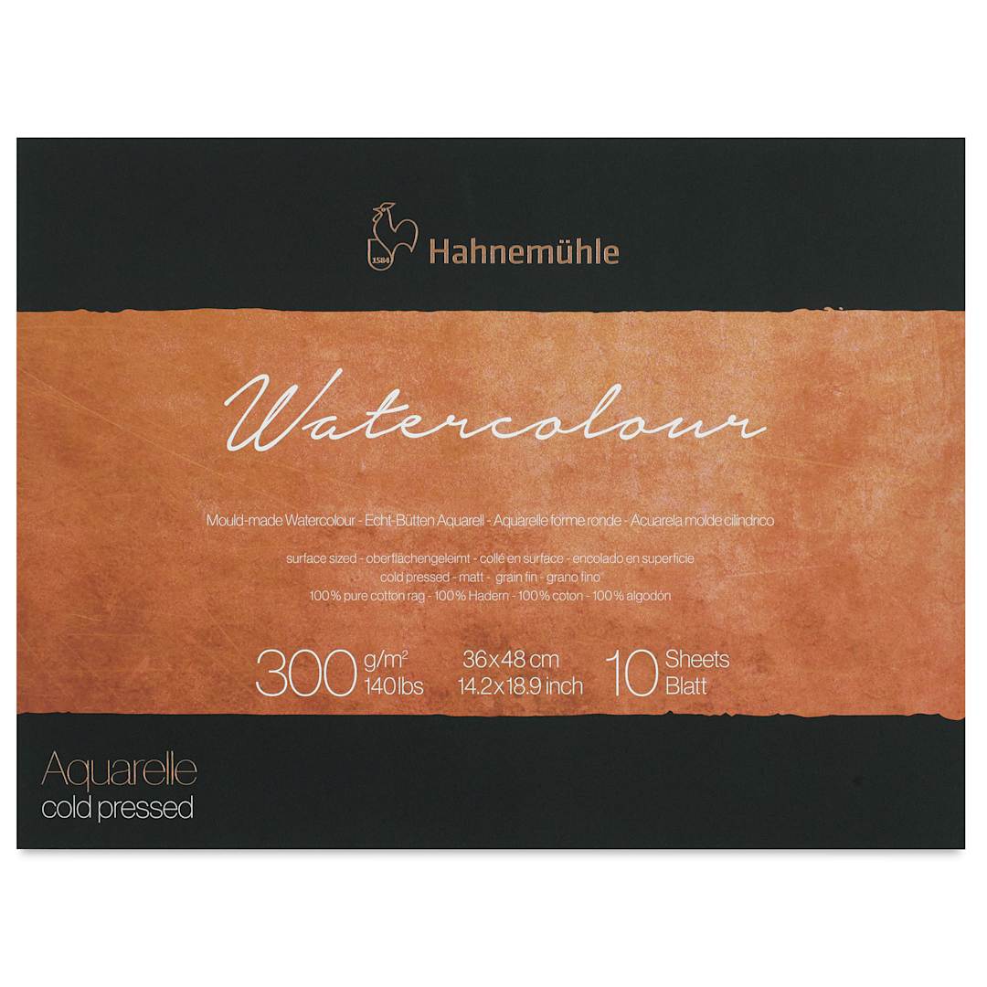 Open in modal - Hahnemühle The Collection Watercolor Block - Cold Press, 14.1" x 18.9", 140 lb, 10 Sheets front cover