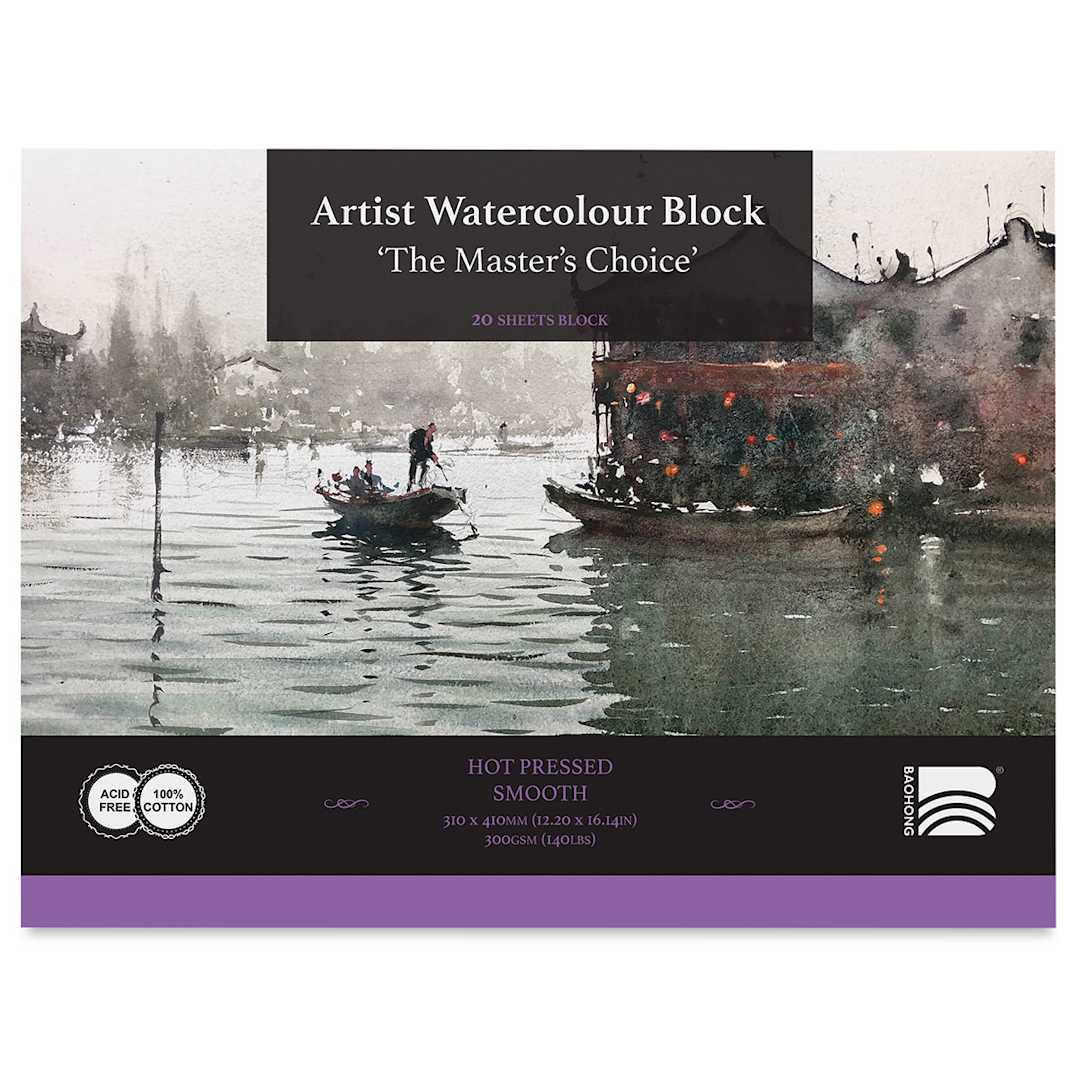 Open in modal - The Master's Choice Artist Watercolor Block - 12.2" x 16.14", Hot Press