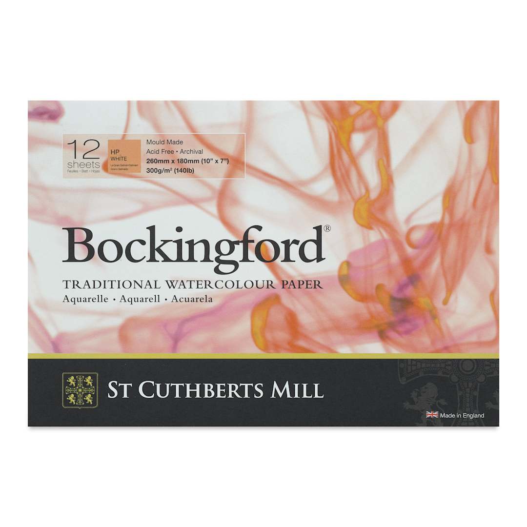 Open in modal - Bockingford Watercolor Gluebound Pad - Hot Press, 10" x 7" (front cover)