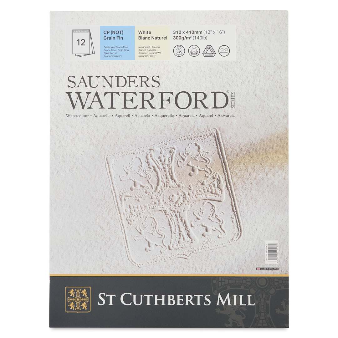 Open in modal - Saunders Waterford Watercolor Pad - 12" x 16", Cold Press, 140 lb, 12 Sheets (Front cover)