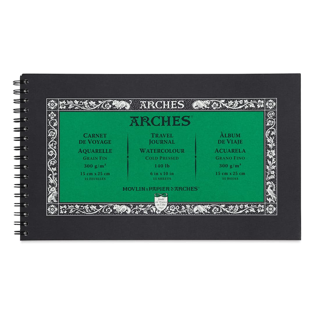 Open in modal - Arches Watercolor Travel Journal - Cold Press, front cover