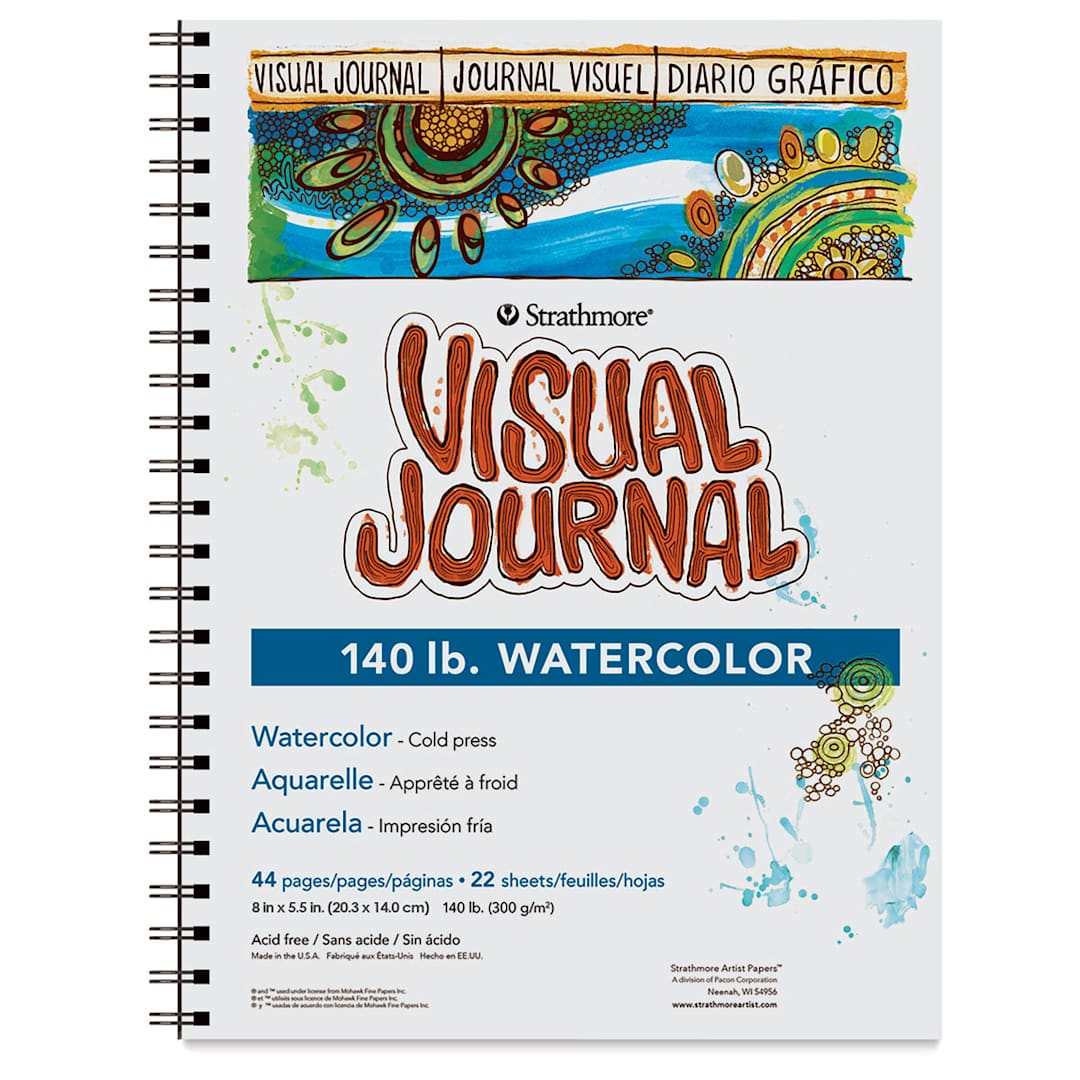 Open in modal - Strathmore Watercolor Visual Journal - 140 lb, 8" x 5-1/2"