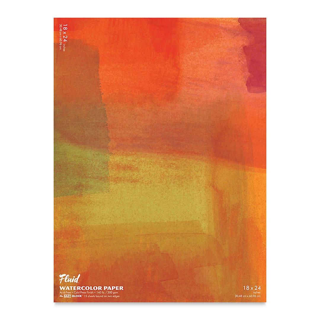 Open in modal - Fluid Easy-Block Watercolor Paper Block - 18" x 24", 15 Sheets