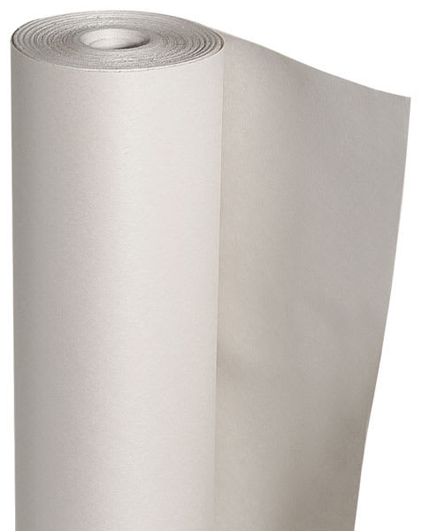 Open in modal - Pacon Newsprint Roll - Closeup of top edge of upright roll, slightly unrolled