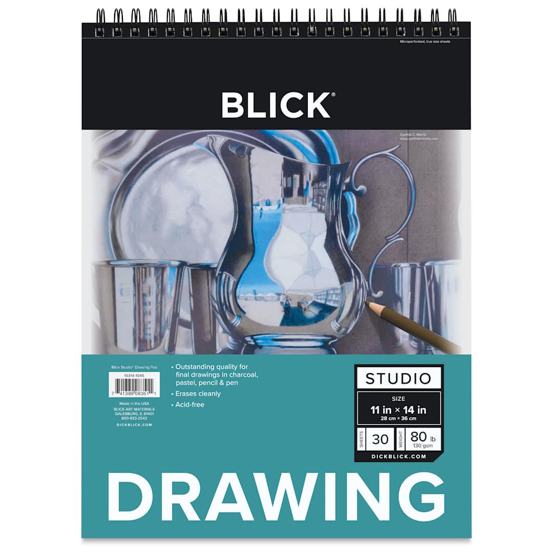 Open in modal - Blick Studio Drawing Pad - 11" x 14", 30 Sheets, corner of pad