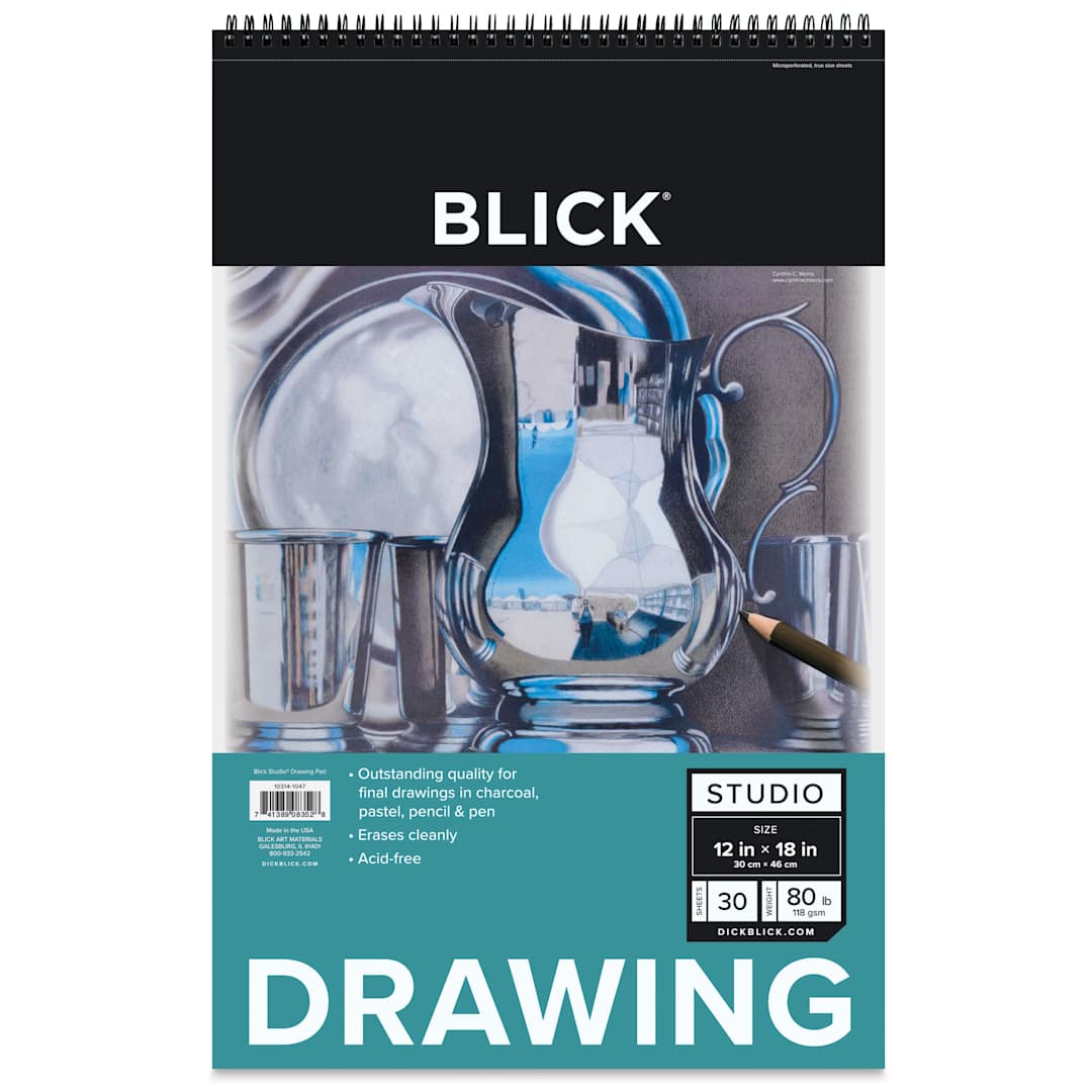 Open in modal - Blick Studio Drawing Pad - 12" x 18", 30 Sheets, front of pad