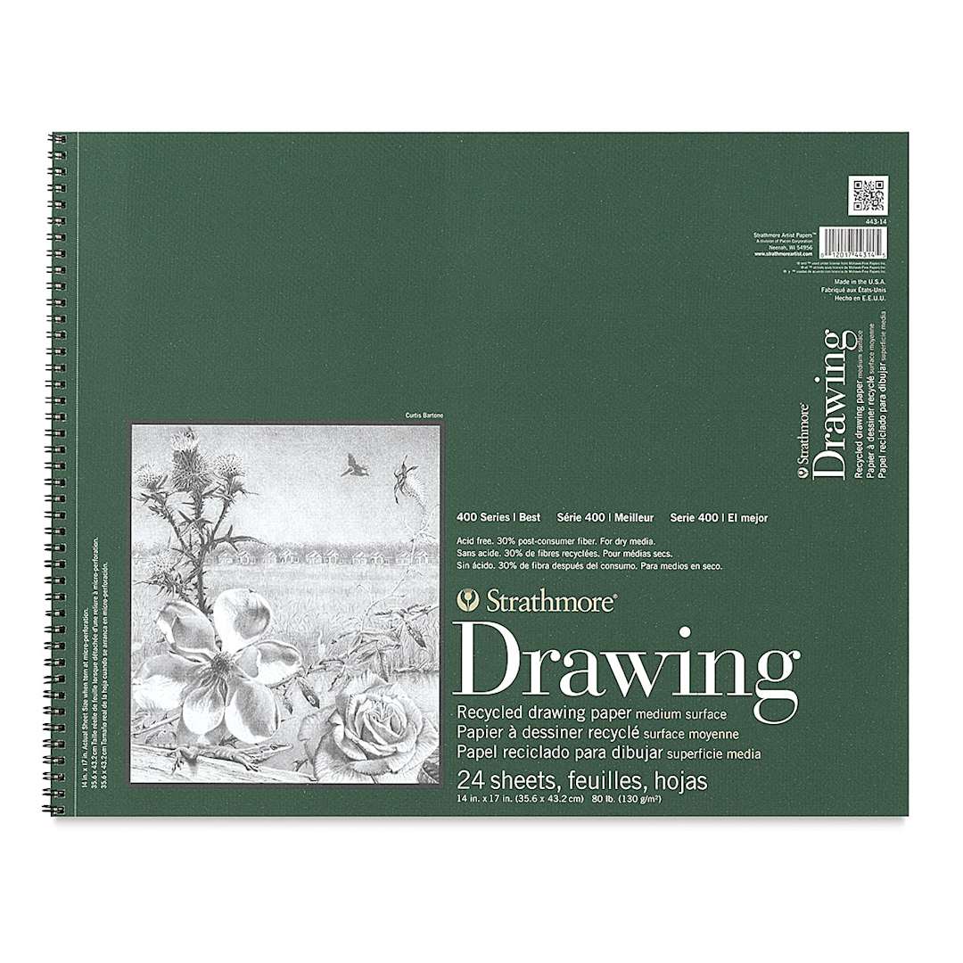 Open in modal - Strathmore 400 Series Recycled Drawing Pad - 17" x 14", Front Cover