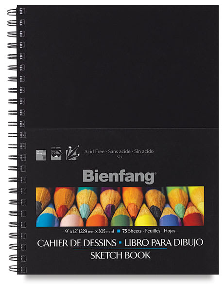 Open in modal - Bienfang Sketchbook - Front cover of 75 sheet spiral bound sketchbook
