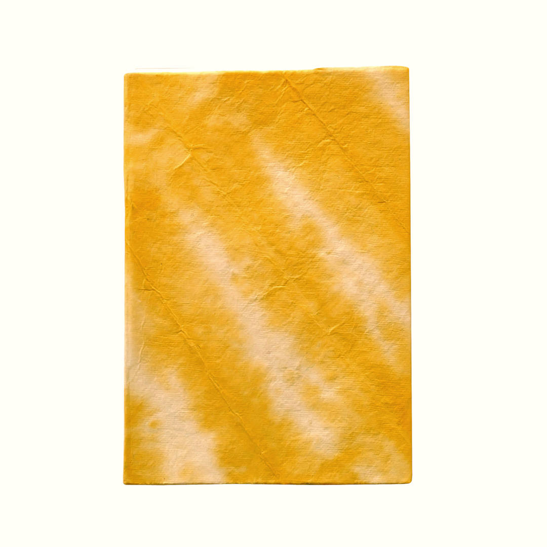 Open in modal - LAMALI Shibori Soft-Cover Handmade Journal, 3.9 in x 5.9 in, 200 Pgs./Bk., Yellow