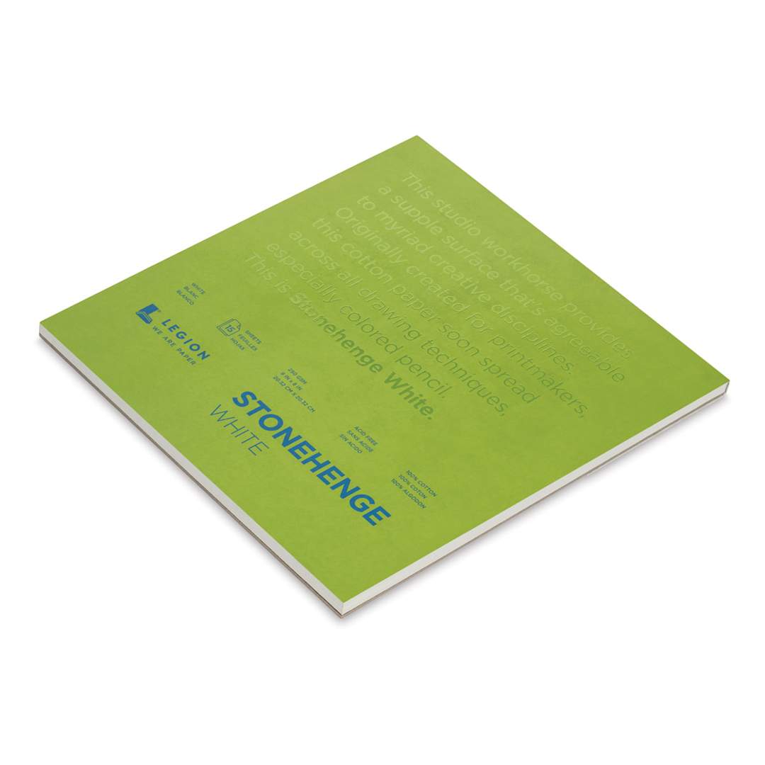 Open in modal - Legion Stonehenge Drawing Paper Pad - 8" x 8", White, 15 Sheets (Overhead view)