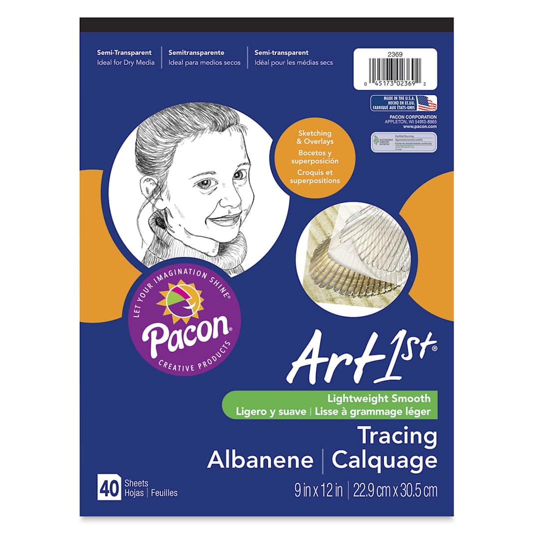 Open in modal - Pacon ART1st Tracing Pad - Front of pad of Tracing Paper