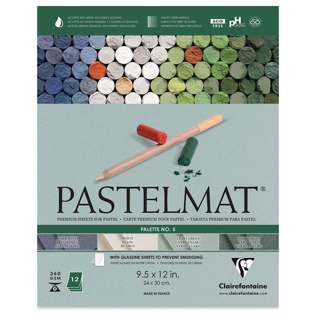 Open in modal - Clairefontaine Pastelmat Pad - Palette No. 5, 12 Sheets - front of pad