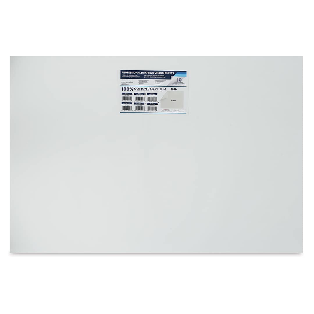 Open in modal - Pacific Arc Drafting Vellum Sheet Pack - 24" x 36", Pkg of 10, packaging