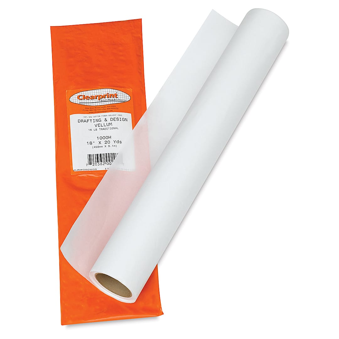 Open in modal - Clearprint 1000H Drafting Vellum - 18" x 20 yd,  Standard Roll