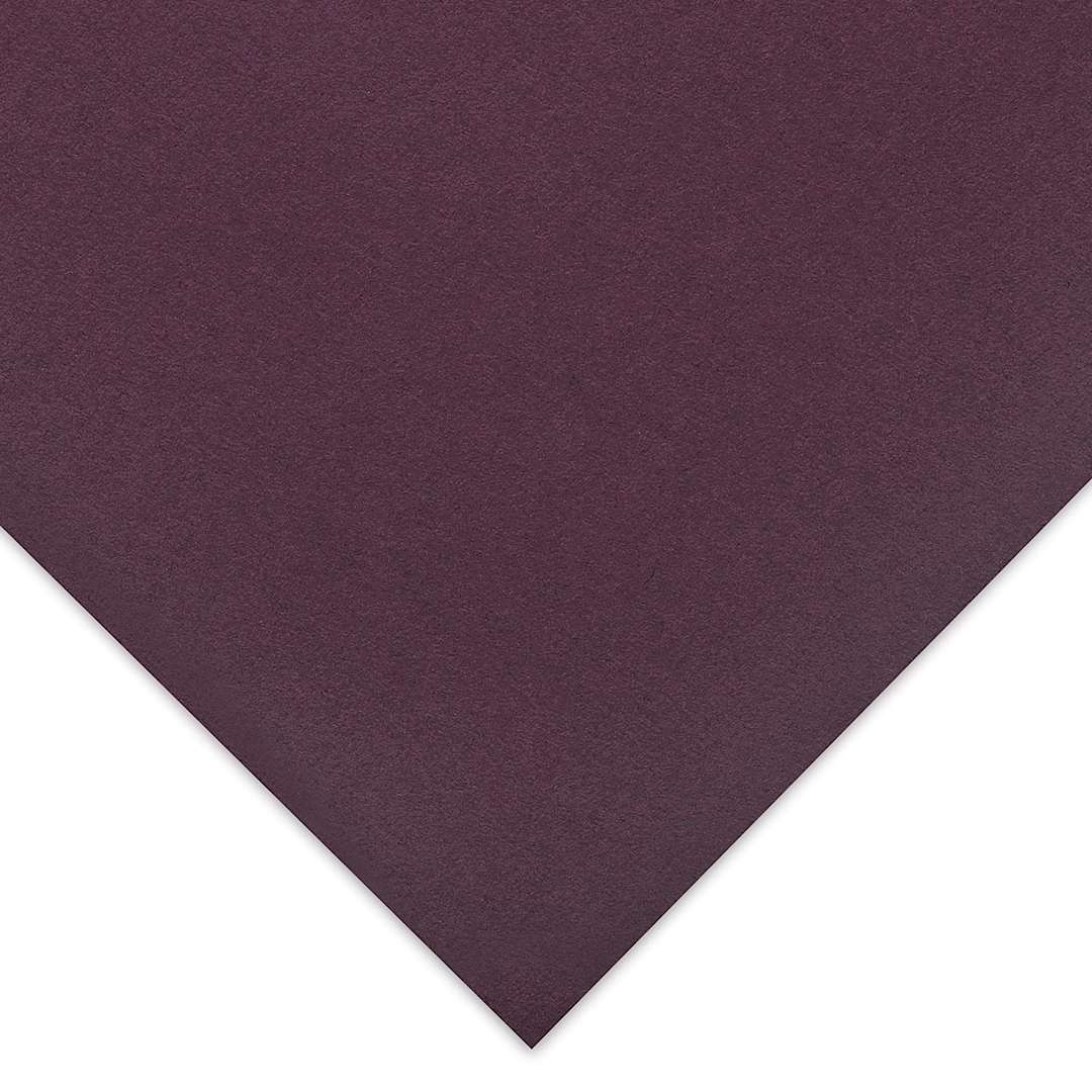 Open in modal - Awagami Shin Inbe Colored Paper - Closeup of corner of Bordeaux Colored Paper