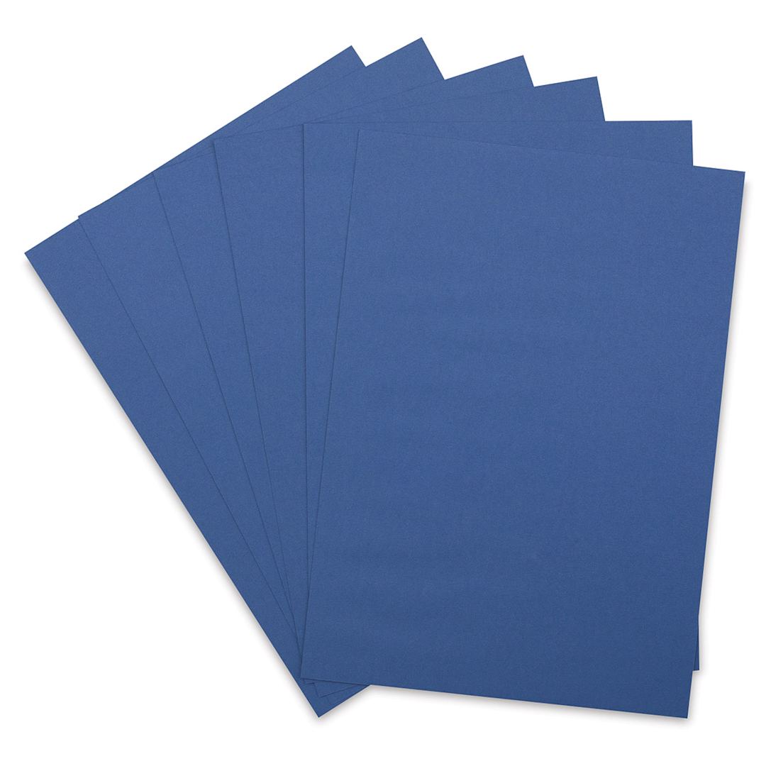 Open in modal - Fabriano Cocktail Paper - Several sheets of Blue Angel color shown fanned