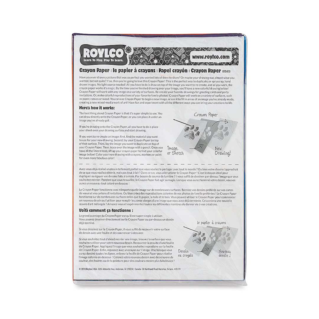 Open in modal - Roylco Crayon Paper - 9" x 13", Pkg of 96 Sheets