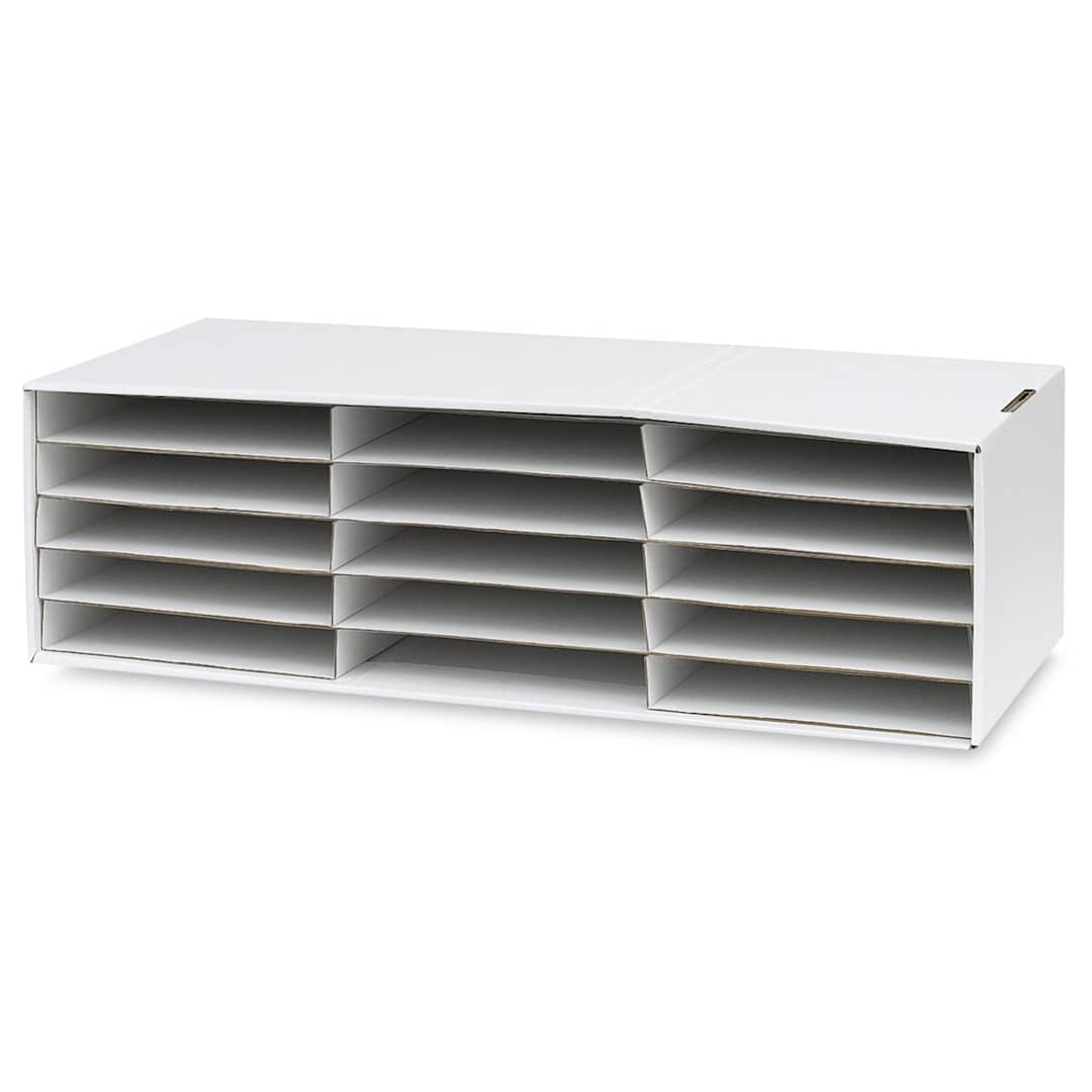 Open in modal - Pacon Construction Paper Storage Unit - 9-3/8" H x 29-1/4" W x 12-7/8" D, Holds 9" x 12" Paper