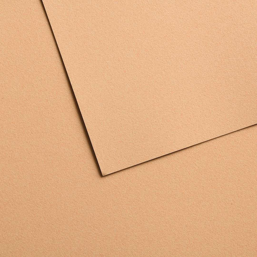Open in modal - Canson Mi-Teintes Velvet Sheet - 19.5" x 25.5", 603 Golden Beige, 430 gsm, Single Sheet