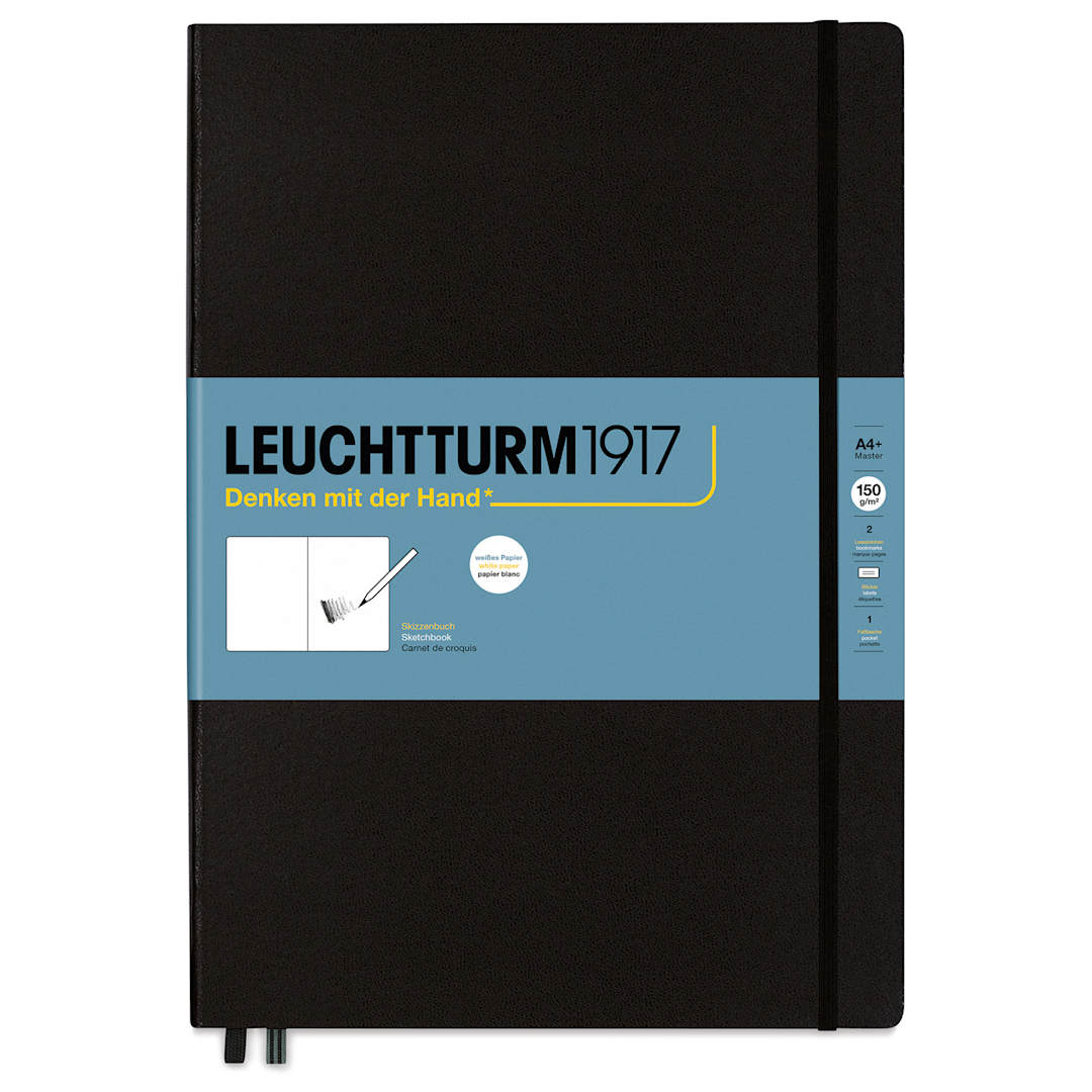 Open in modal - Leuchtturm1917 Sketchbook - Black, 8-3/4" x 12-1/2"