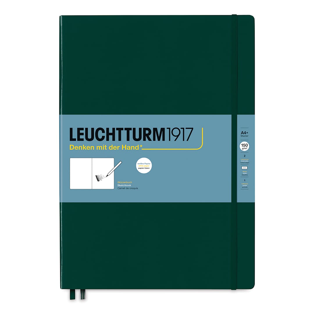 Open in modal - Leuchtturm1917 Sketchbook - Forest Green, 8-3/4" x 12-1/2"