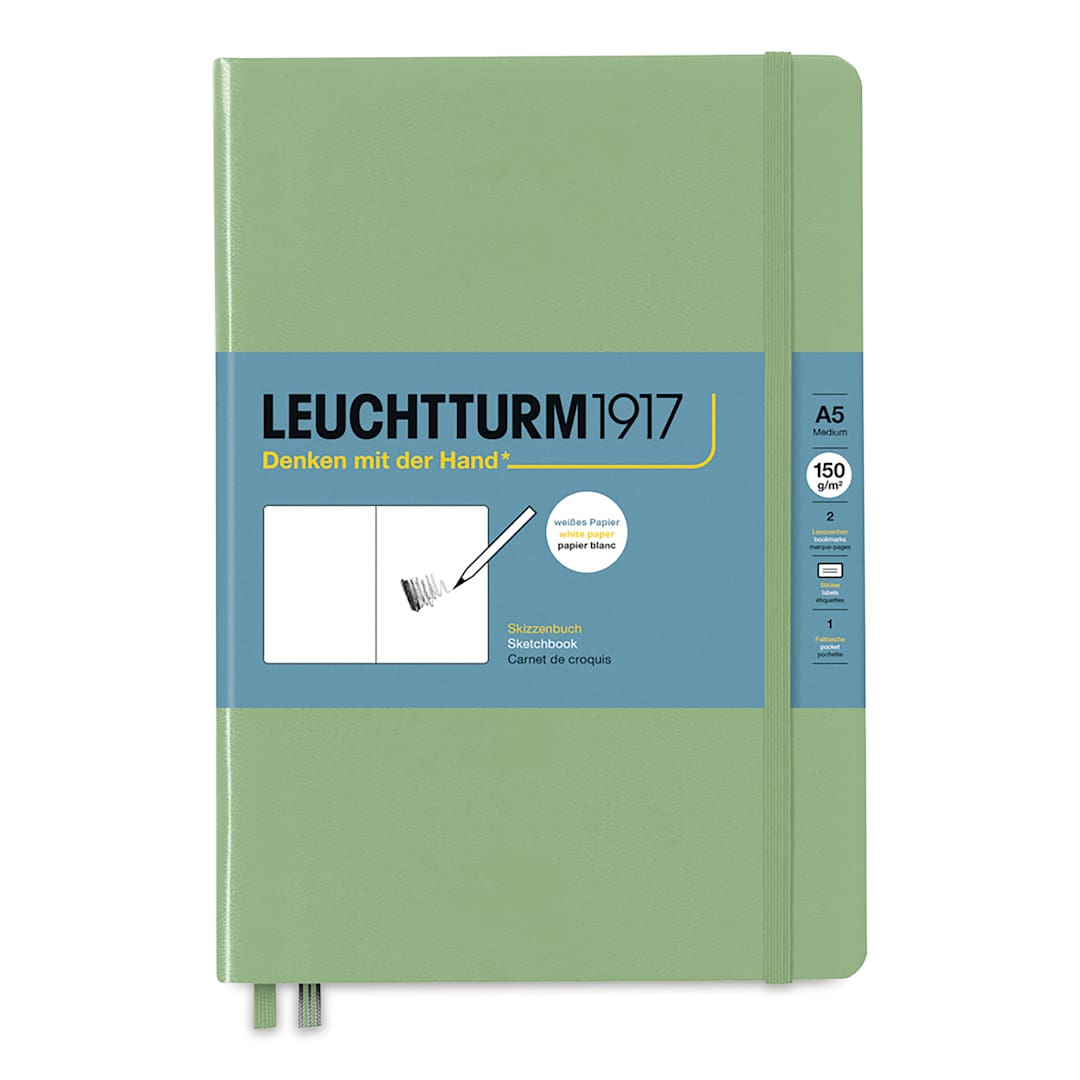 Open in modal - Leuchtturm1917 Sketchbook - Sage, Portrait, 5-3/4" x 8-1/4"
