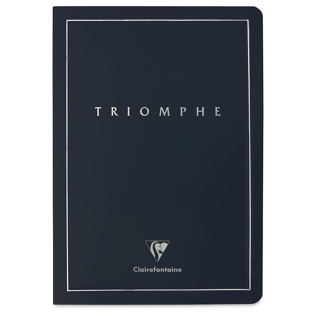 Open in modal - Clairefontaine Triomphe Notebook - Blue, A5, Ruled, Portrait, front