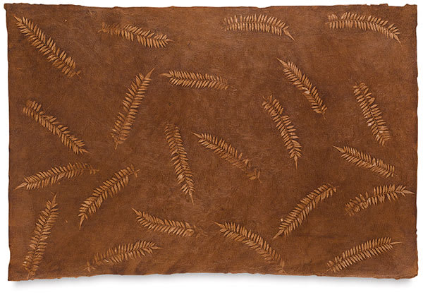 Open in modal - Sunwashed Nepalese Lokta Paper - Full sheet of Gold/Brown paper shown