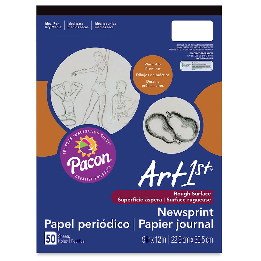 Open in modal - ART1st Newsprint Pad - 9" x 12", 50 Sheets