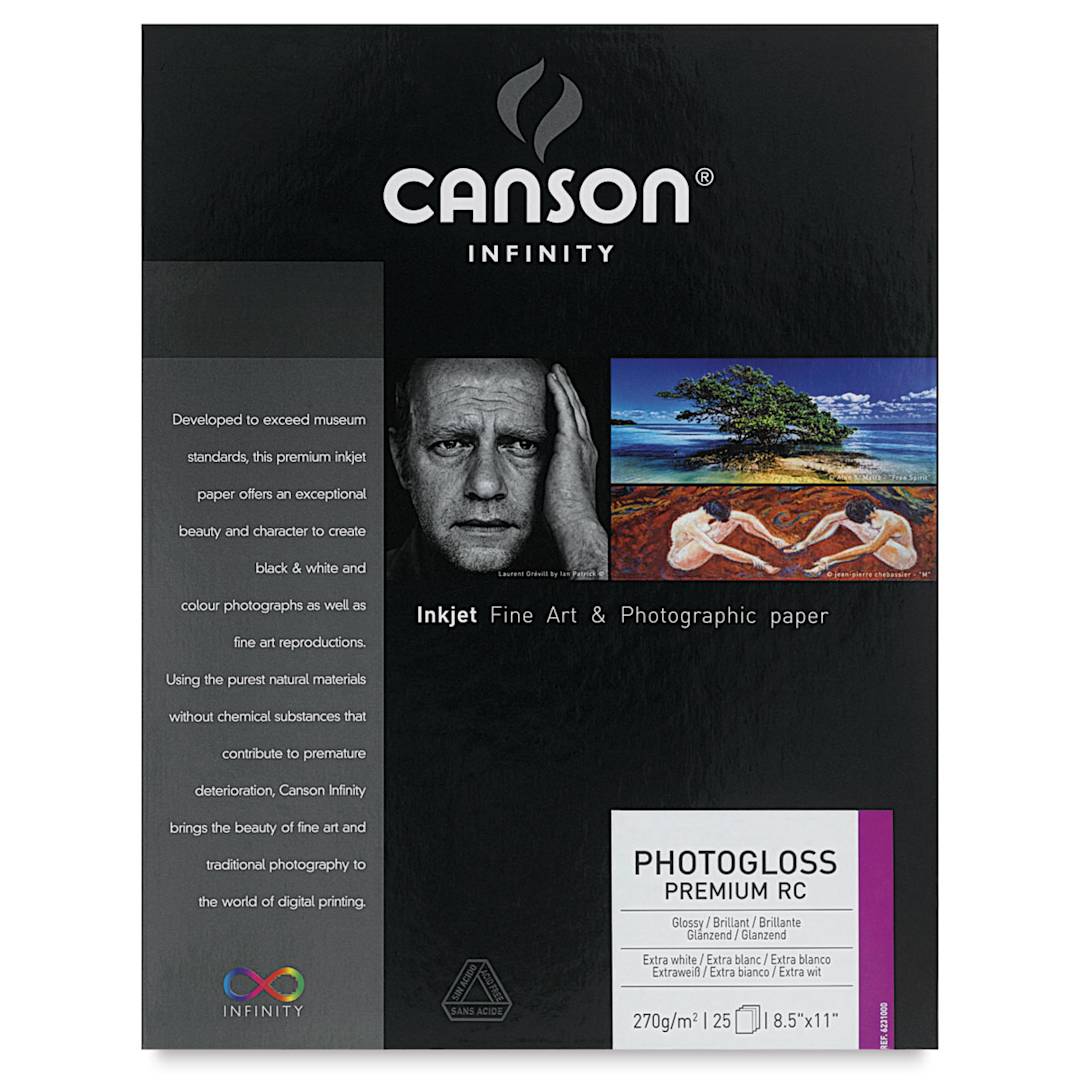 Open in modal - Canson Infinity PhotoGloss Art Papers - 8-1/2" x 11", Premium Resin Coated, 25 Sheets