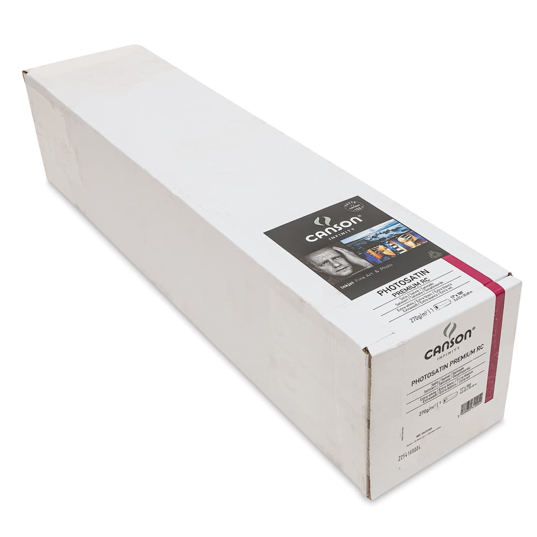 Open in modal - Canson Infinity PhotoSatin Art Paper - 17" x 100 ft, Premium Resin Coated, Roll