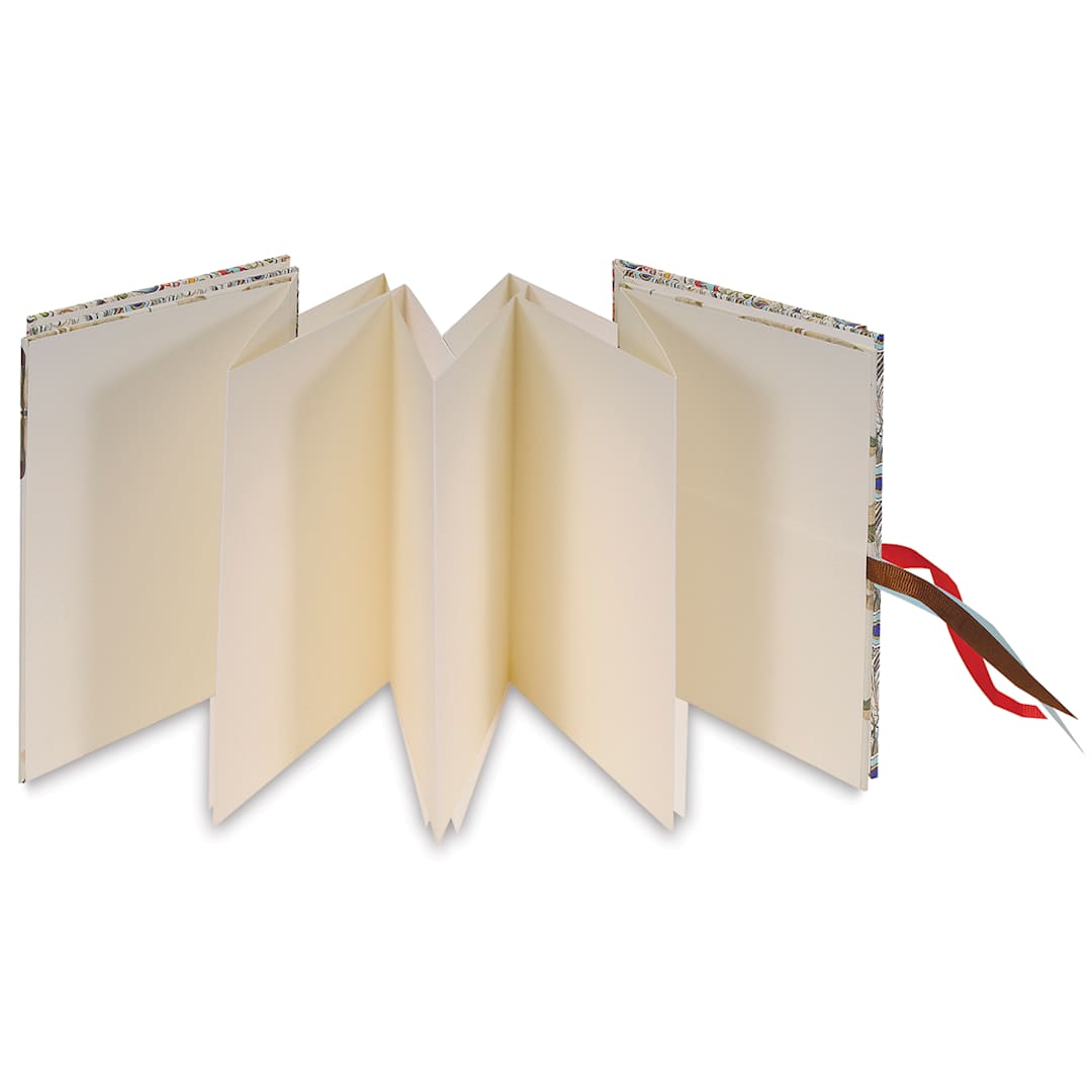 Open in modal - Books by Hand Accordion Album Kit - Single Accordian Album shown standing open and upright
