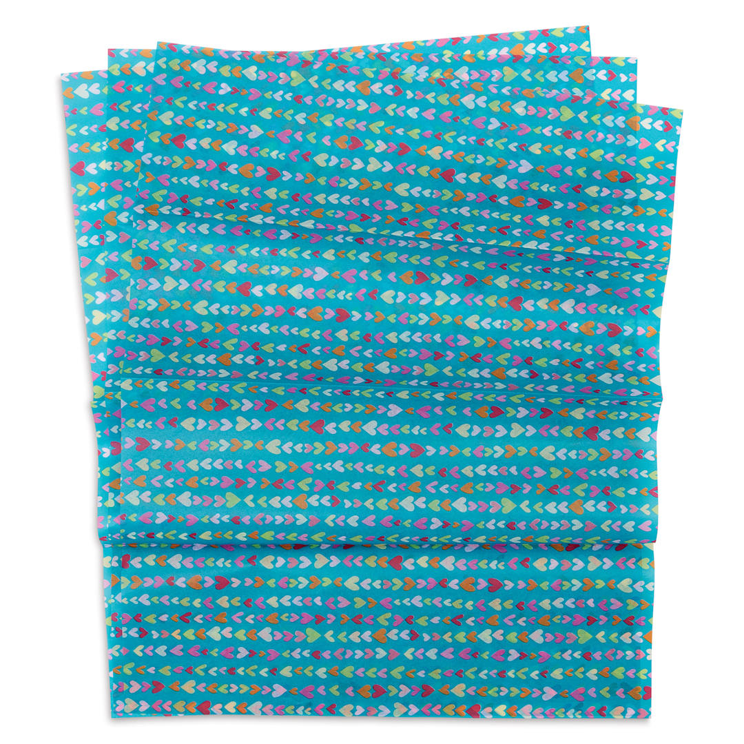 Open in modal - DecoPatch Decorative Papers - Hearts, Pkg of 3, 12" x 16"